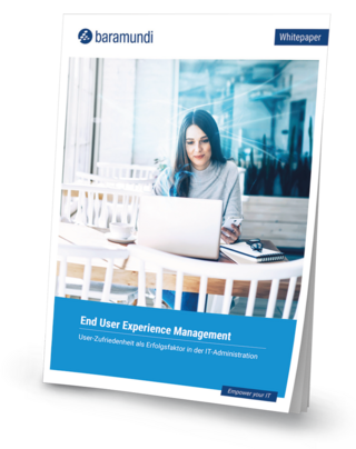 Mockup eines baramundi White Paper über End User Experience Management