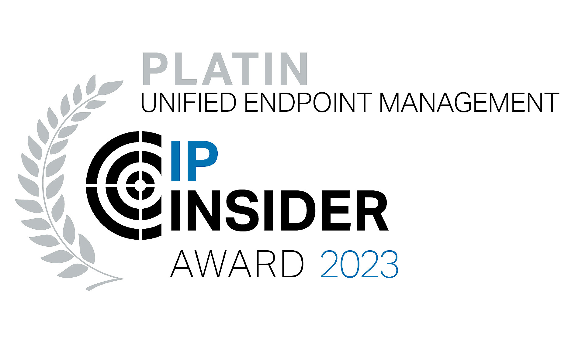 IT-Award Platin 2023 IP Insider Award 2023 Platin in Unified Endpoint Management für baramundi